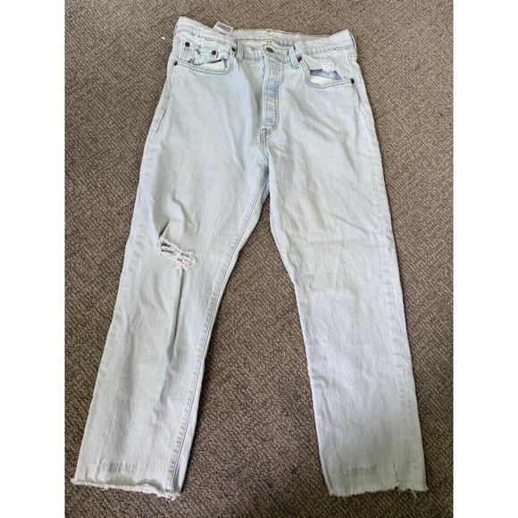 Levi’s 501 32X26 ankle light wash jeans - Picture 1 of 10